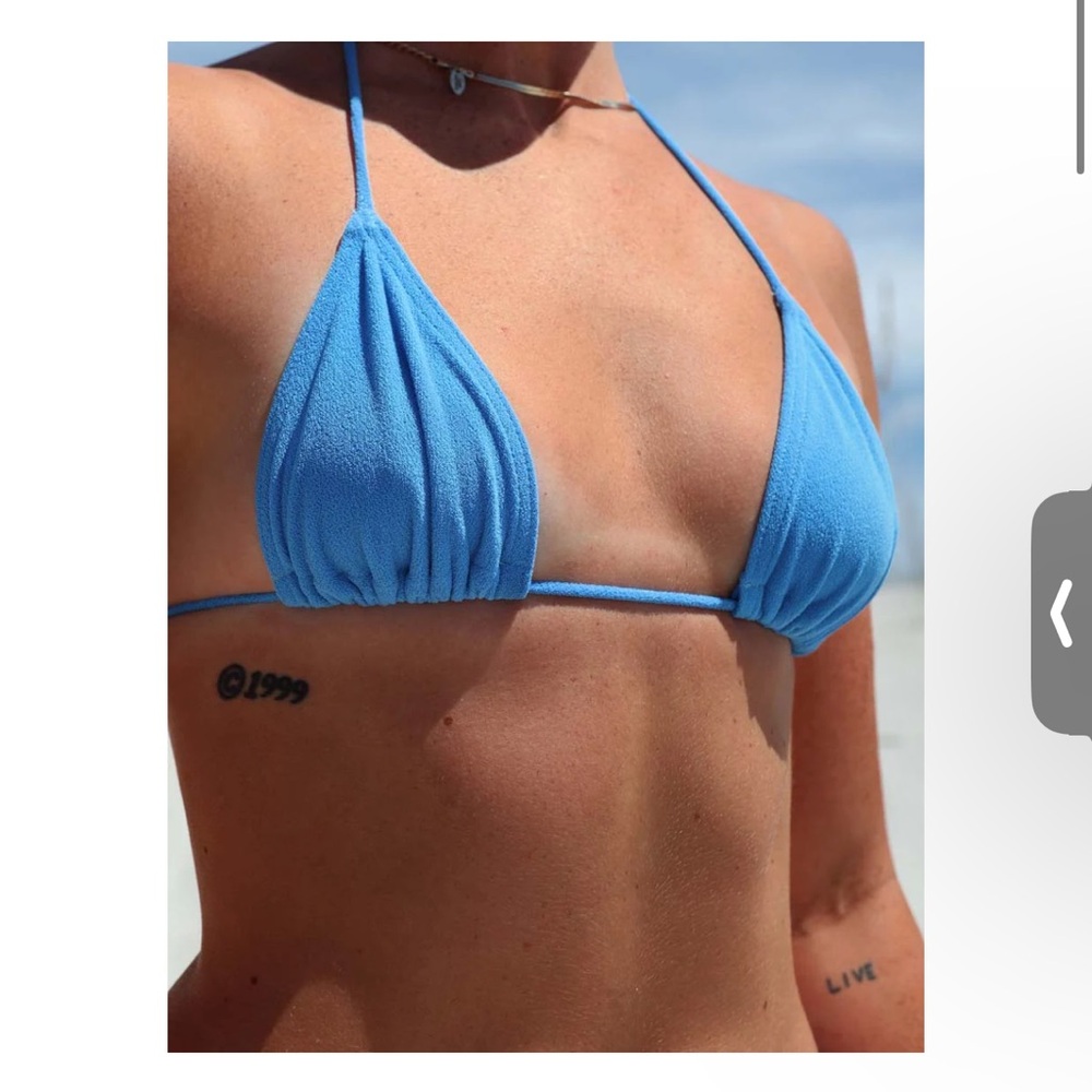 Gnash swim BNWT towelling string bikini top and bottoms size 2US/6AU - Picture 3 of 12